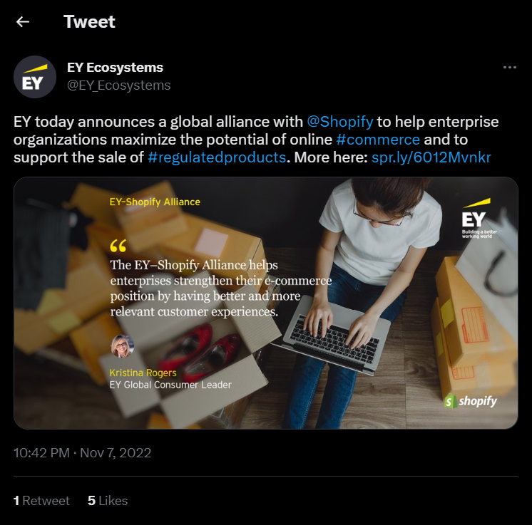 Twitter post example